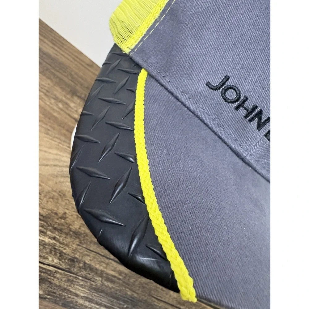 John Deere Mesh Trucker Gray And Rubber Bill Yellow Mesh Back Tags